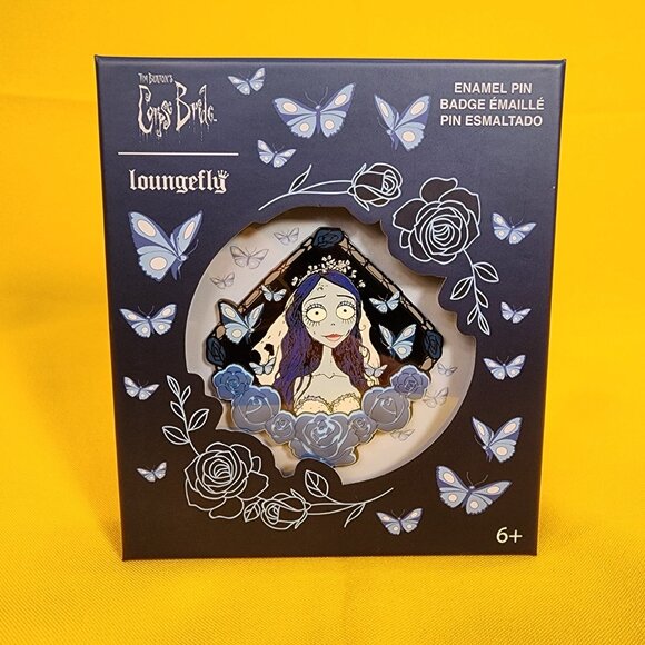 Loungefly Corpse Bride Emily Rose Butterfly 3" LE Halloween Enamel Pin NEW - Picture 7 of 8